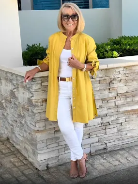 Women's Longline Button-Down Shirt | Elegant & Stylish