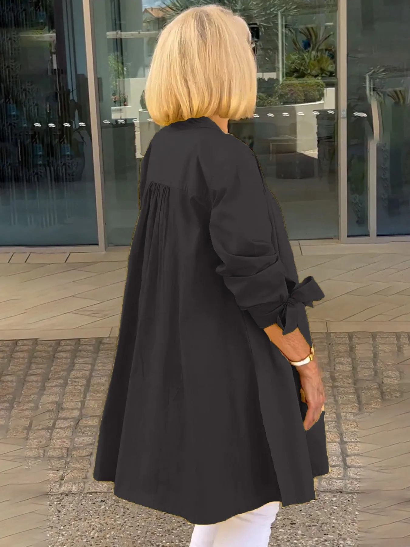 Women's Longline Button-Down Shirt | Elegant & Stylish