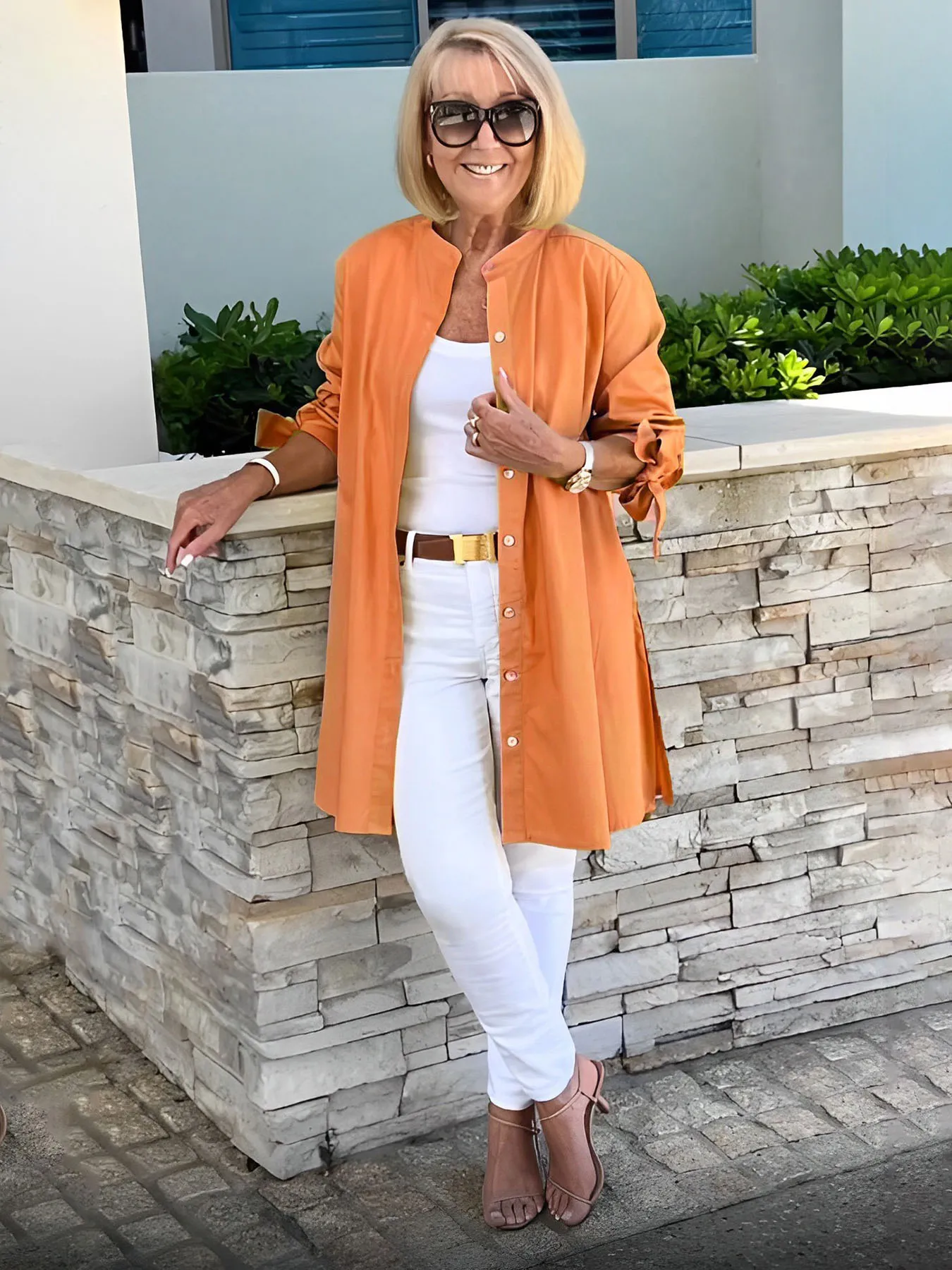 Women's Longline Button-Down Shirt | Elegant & Stylish