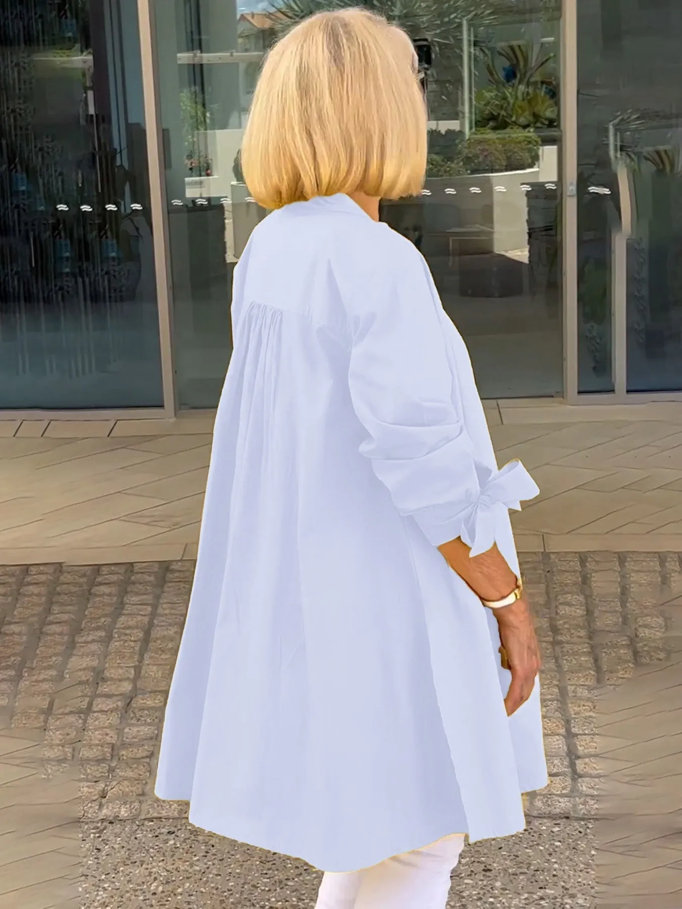 Women's Longline Button-Down Shirt | Elegant & Stylish