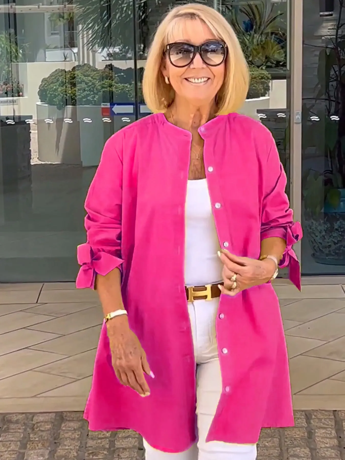 Women's Longline Button-Down Shirt | Elegant & Stylish