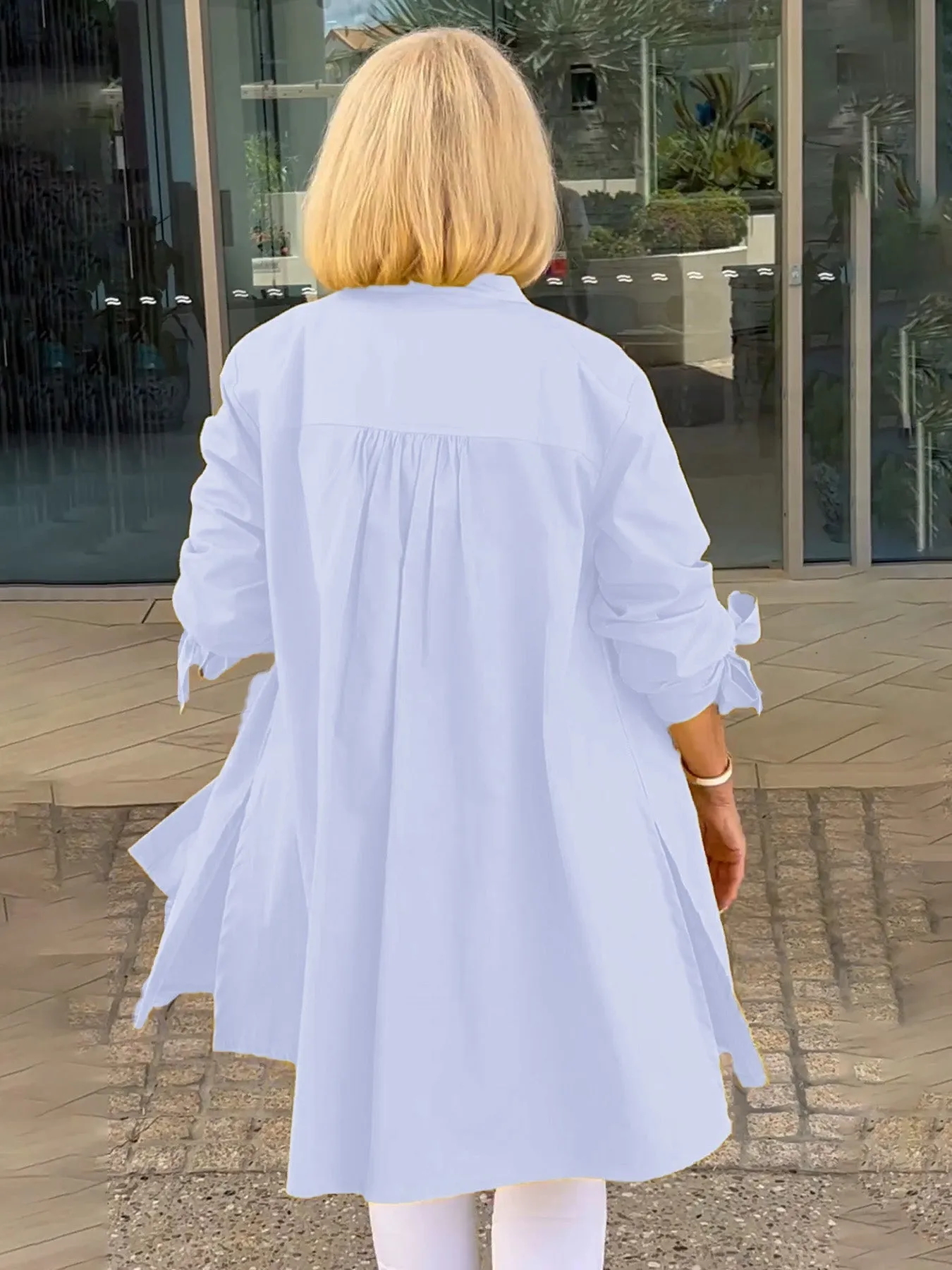 Women's Longline Button-Down Shirt | Elegant & Stylish