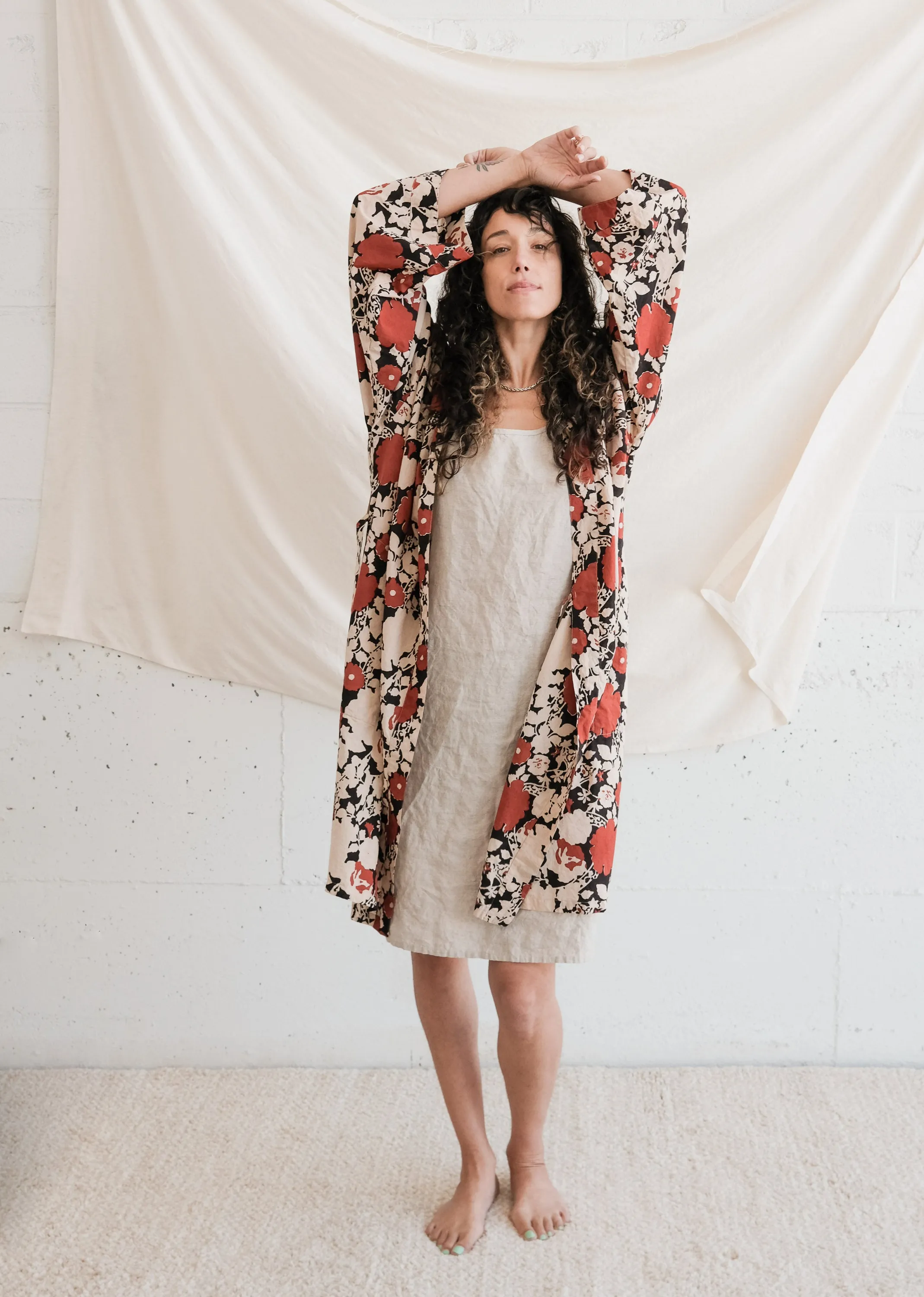 Yayla Robe - Organic Cotton Block Print - Matisse